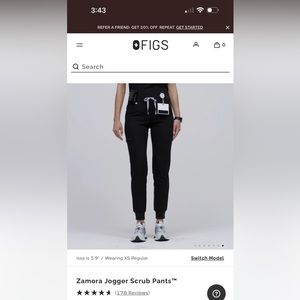FIGS BLACK JOGGER SCRUBS